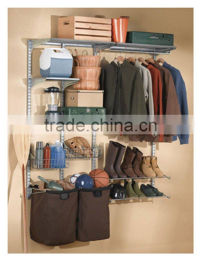 Storability Garment Wall Mount Storage System with drying rack and laundry functional