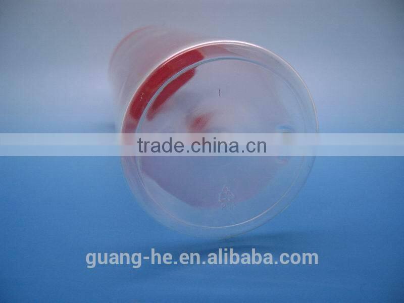 1L 100%biodegradable transparent tubular clearly PLA bottles with lid for cosmetics