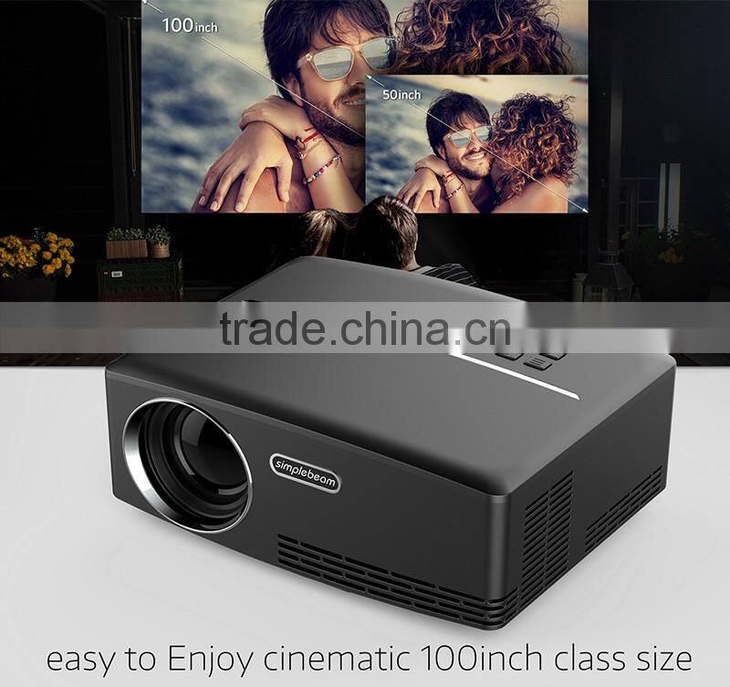 2017 newest design portable led projector 1800 lumens GP 80 led projector with home theater
