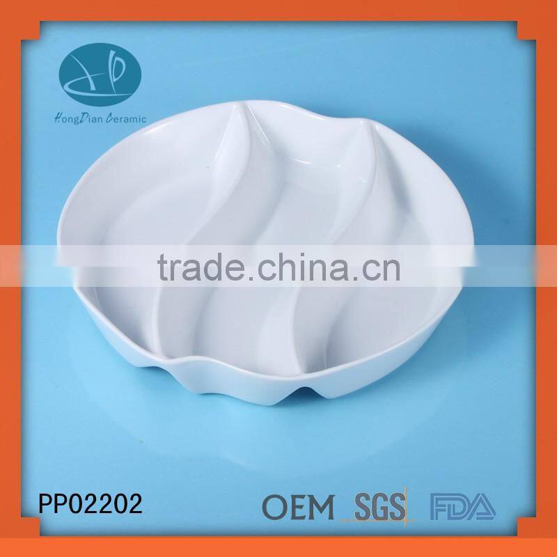 New products 2015 innovative product ceramic enamle egg tray,egg tray,round shape snack plate