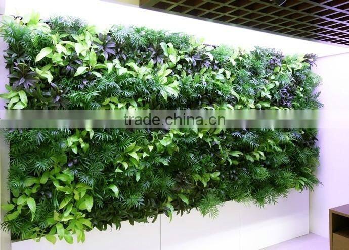 Vertical wall decoration grass