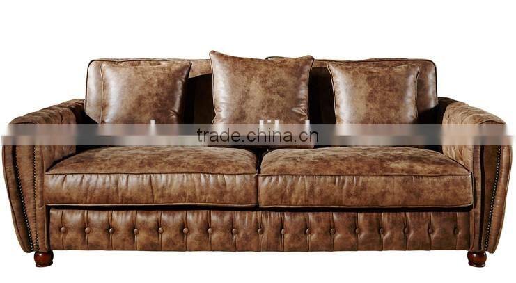 luxury classic living room furniture tufted vintage sectional sofa set