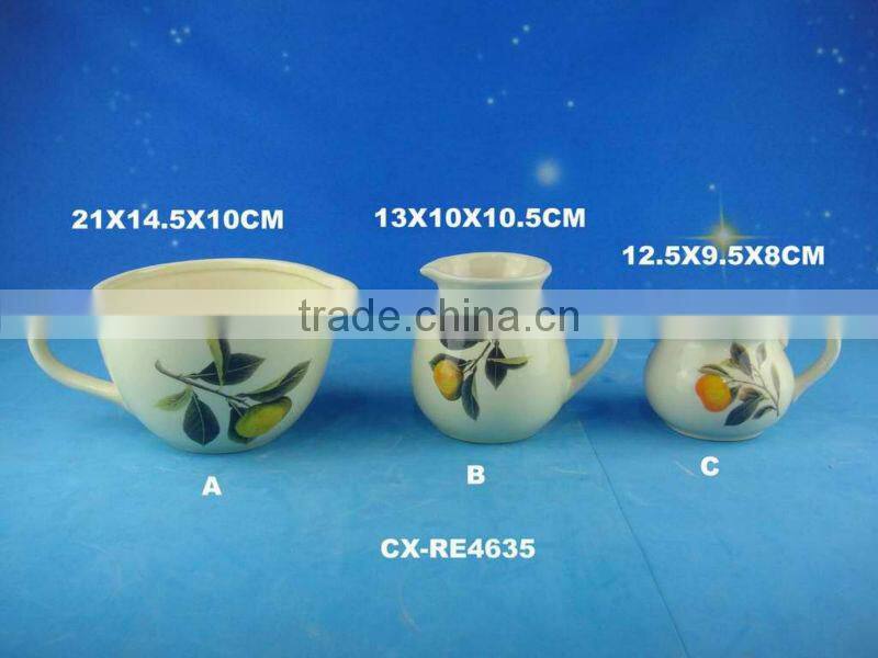 Ceramic water pitcher ,porcelain water pitcher,dolomite milk pitcher,clay water pitcher