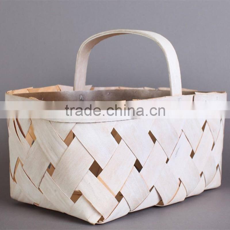 spilt wood hand made cheap folding wooden basket basket fruit basket