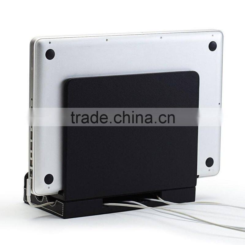 Black Leatherette Multi-Device Charging Station and Dock