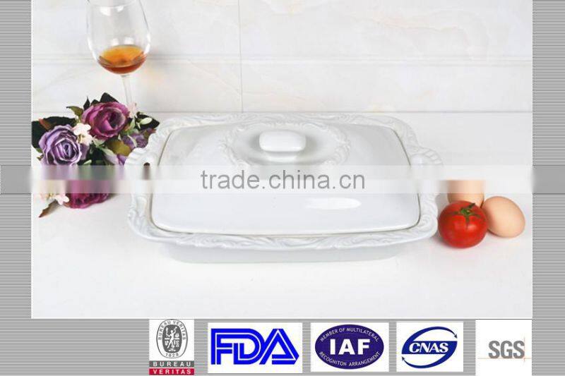 15.5" ceramic rectangular comal