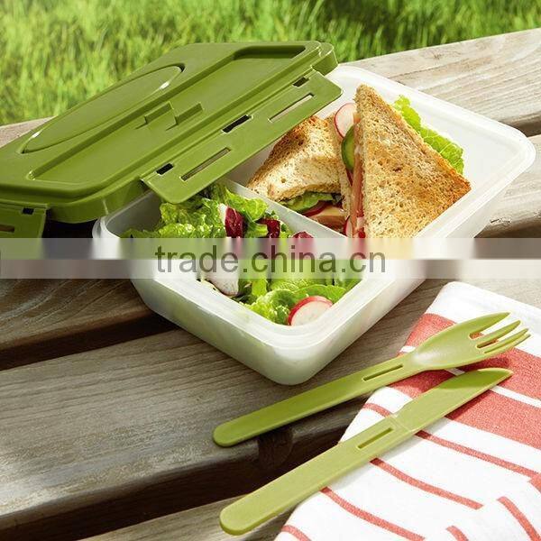 Food grade safe Lunch break box with fork and knife