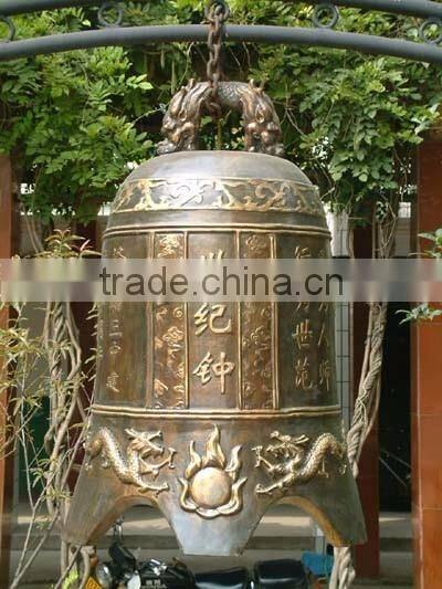 Large sculptures bronze temple bell for sale