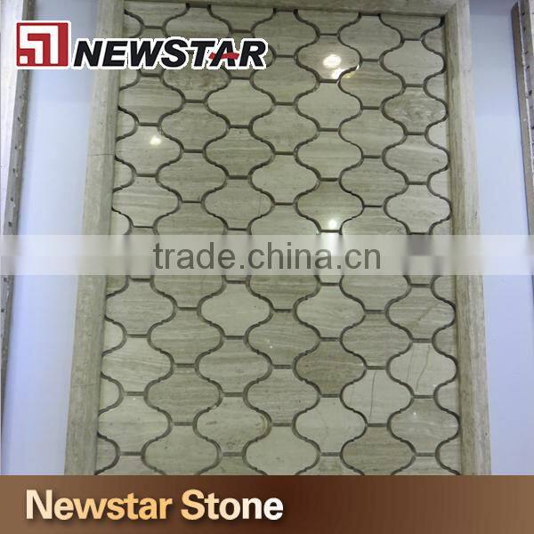 Polished marble lantern mosaic tile