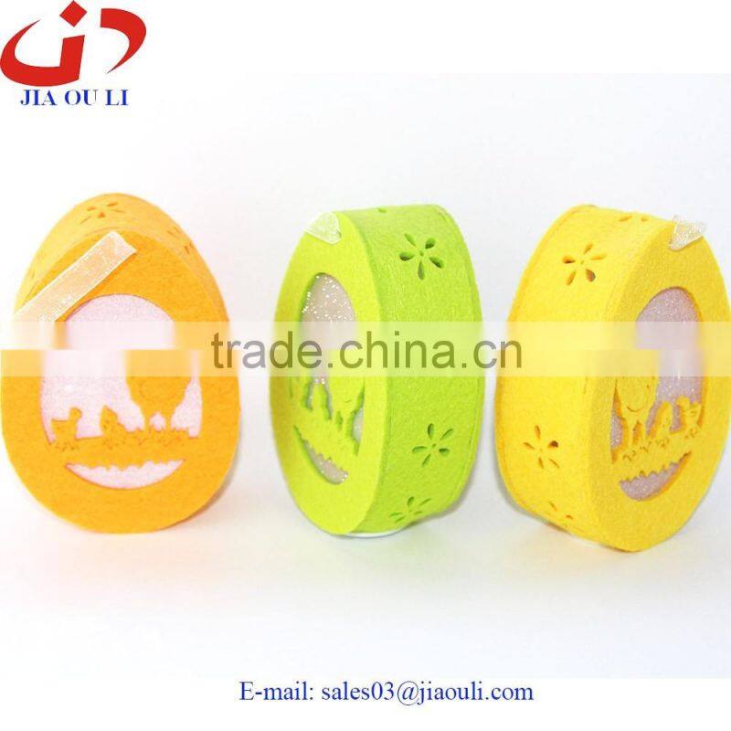 Fashion Easter decorations non-woven easter hanging LED egg decorations