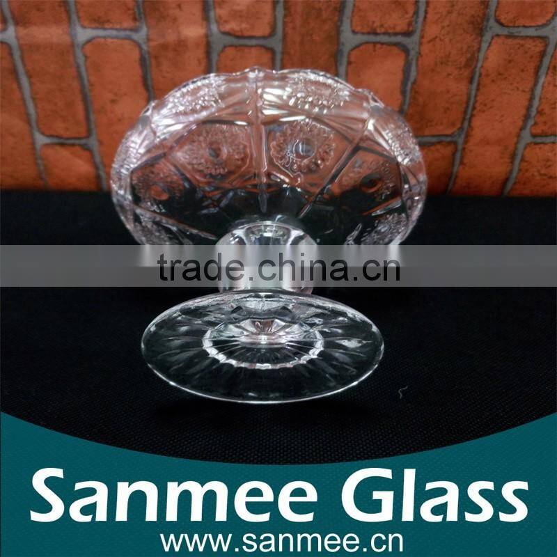 Large Size Round Shape Glass Ice Cream Cup