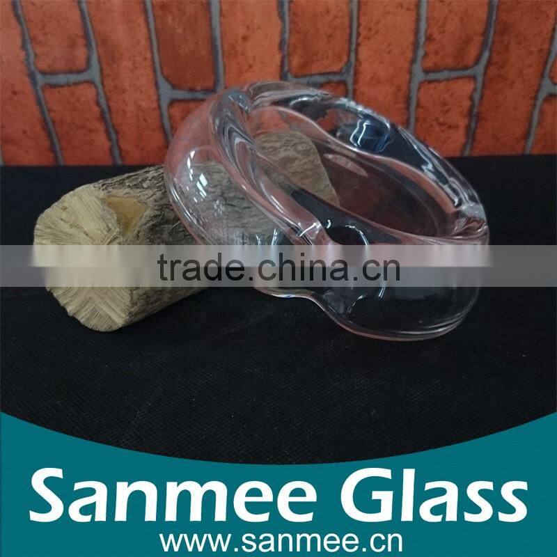Personalized Round Clear Custom Glass Cigar Ashtrays
