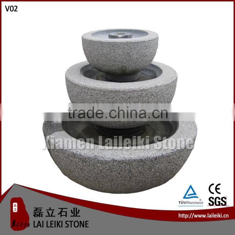 Small Stone Granite Waterfall Fountain For Garden Decoration