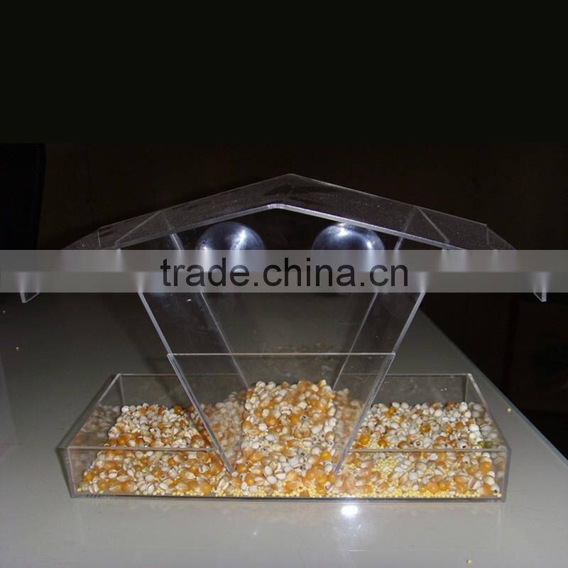 Custom clear acrylic bird feeder