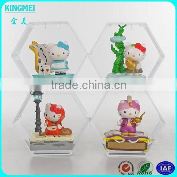 Custom desktop acrylic hexagon display box wholesale price