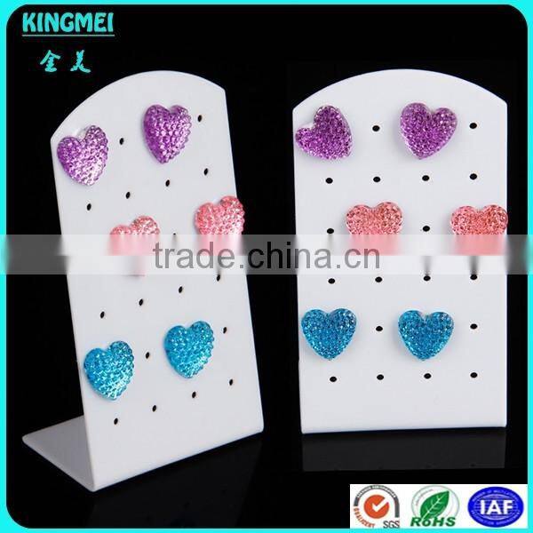 clear L shape acrylic jewelry display & plexiglass jewelry earring holder & perspex jewelry keeper stand