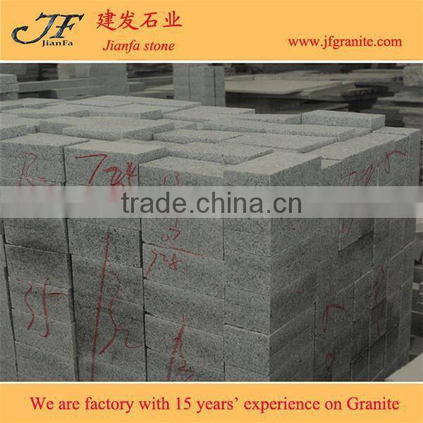 Flamed surface natural side G603 grey granite cube stone