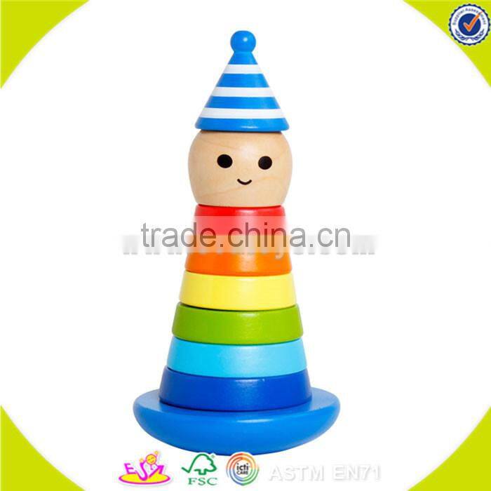 wholesale cheap colorful wooden building blocks toy top sale wooden wooden building blocks game bring fun W13D048