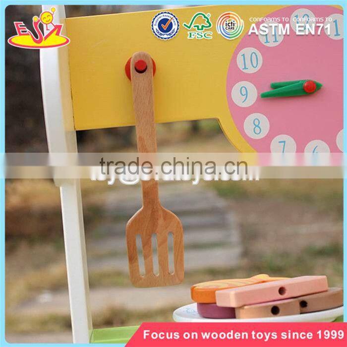 wholesale preschool kids play barbecue wooden toy bbq set new design girls wooden toy bbq set W10C302
