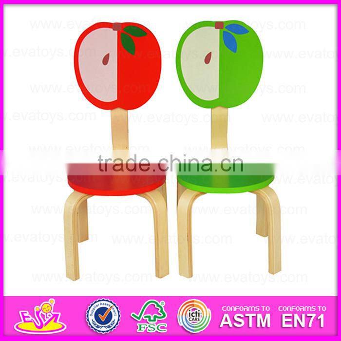 2015 Solid wood kids table and chairs for preschool,children wooden table and chair,Apple design wooden toy table chairs WO8G142