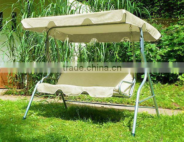 Patio Garden Three Seats Canopy Metal Swing Chair