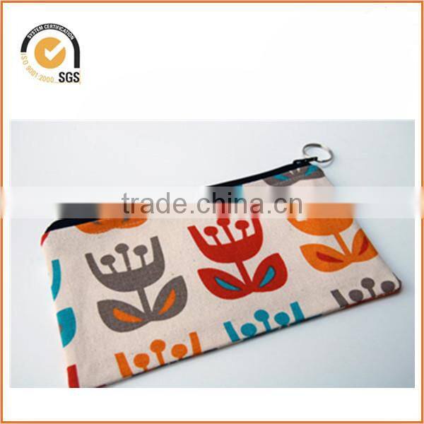 Purple Brushed Twill Colorblock Mustard Yellow Leather Circles Zipper Pouch Clutch By Chiqun Dongguan CQ-H02009