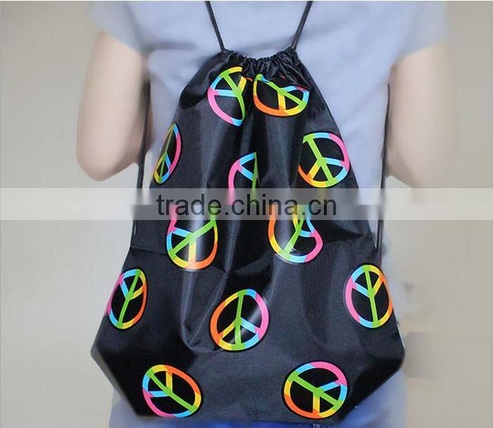 quality drawstring bag/polyester drawstring backpack/OEM bag