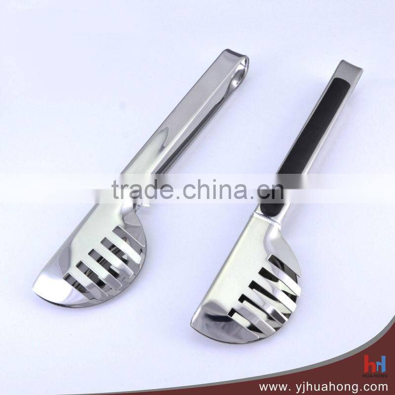 Anti Slip Handle Stainless Steel Food Serving Tongs,Salad Ice Tongs