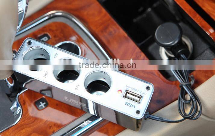 car charger In car usb triple socket for universal car