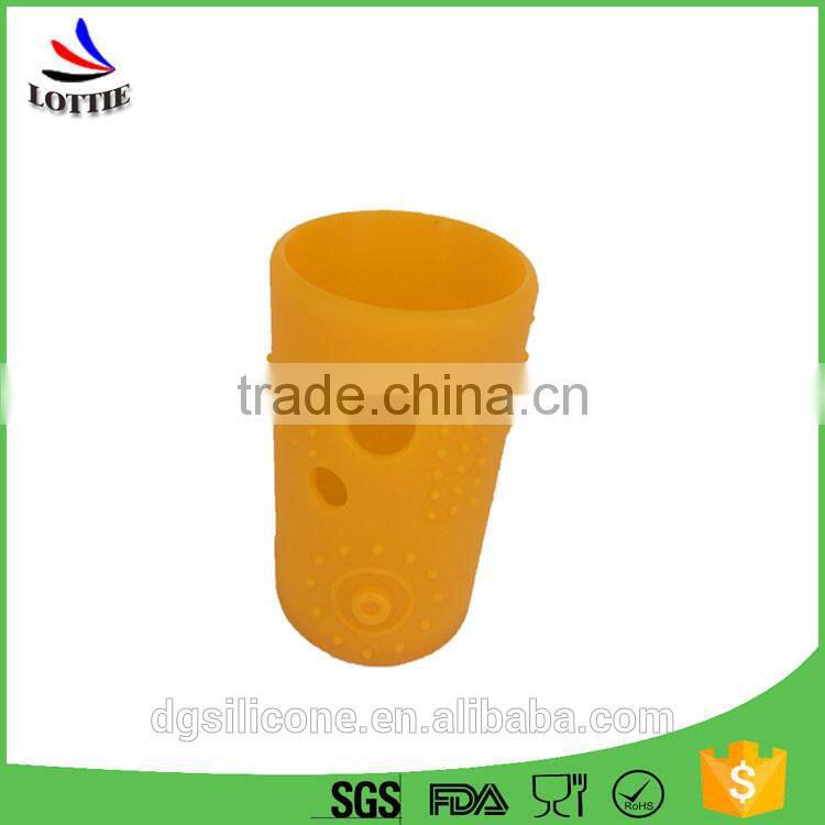 Heat-resistant silicone Coffee cup Sleeve food grade silicone bottle sleeve /silicone cup sleeve