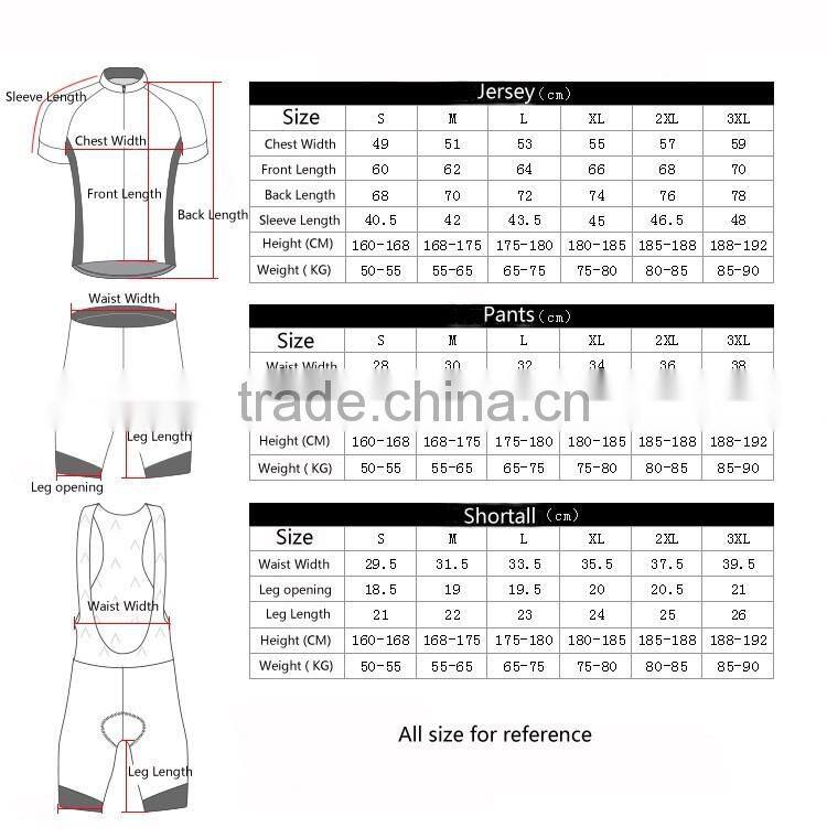 Wholesale cycling jerseys and pants set
