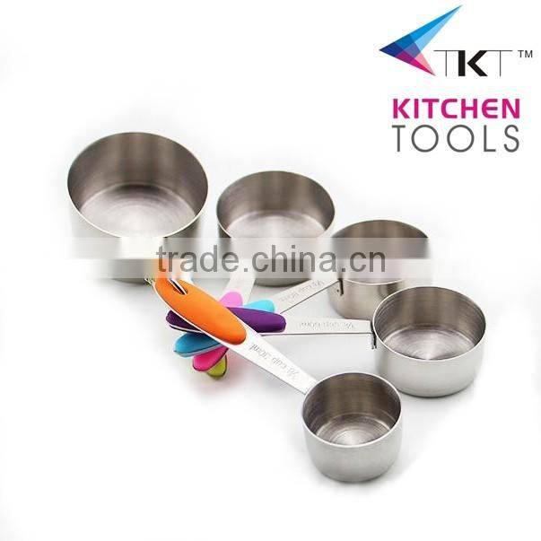 Hight quality 5pcs measuring cups with silicone handle