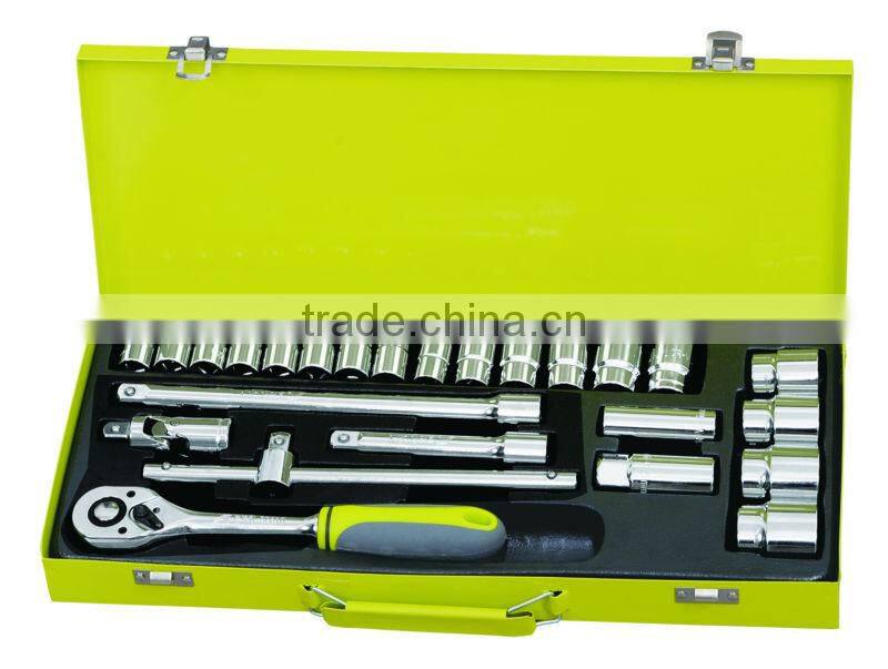 CF598704: 25pcs 1/2" drive socket and ratchet handle set