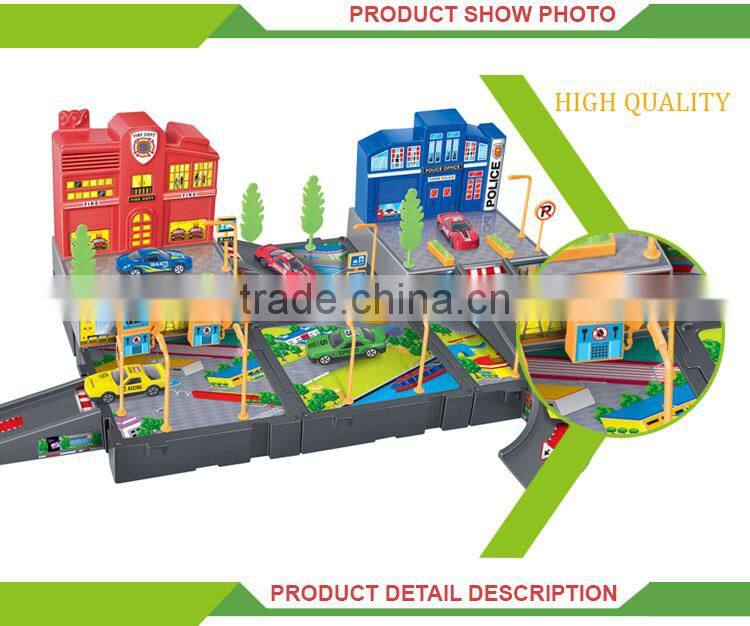 High quality plastic amusement park alloy car model kids toy car slide