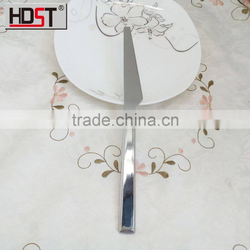 2015 new design high food grade flatware; long handle south American popular stainless steel cutlery service for 24 people;
