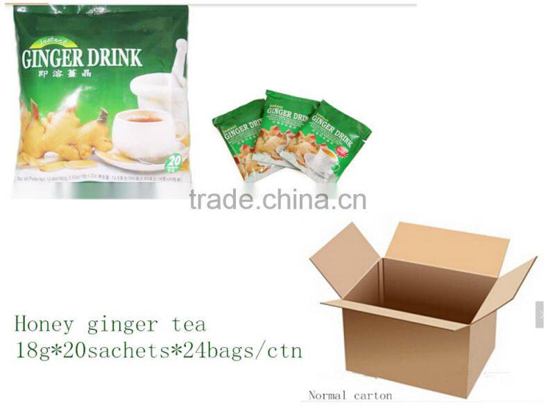 Best selling color boxes packing instant ginger tea granules at wholesale price