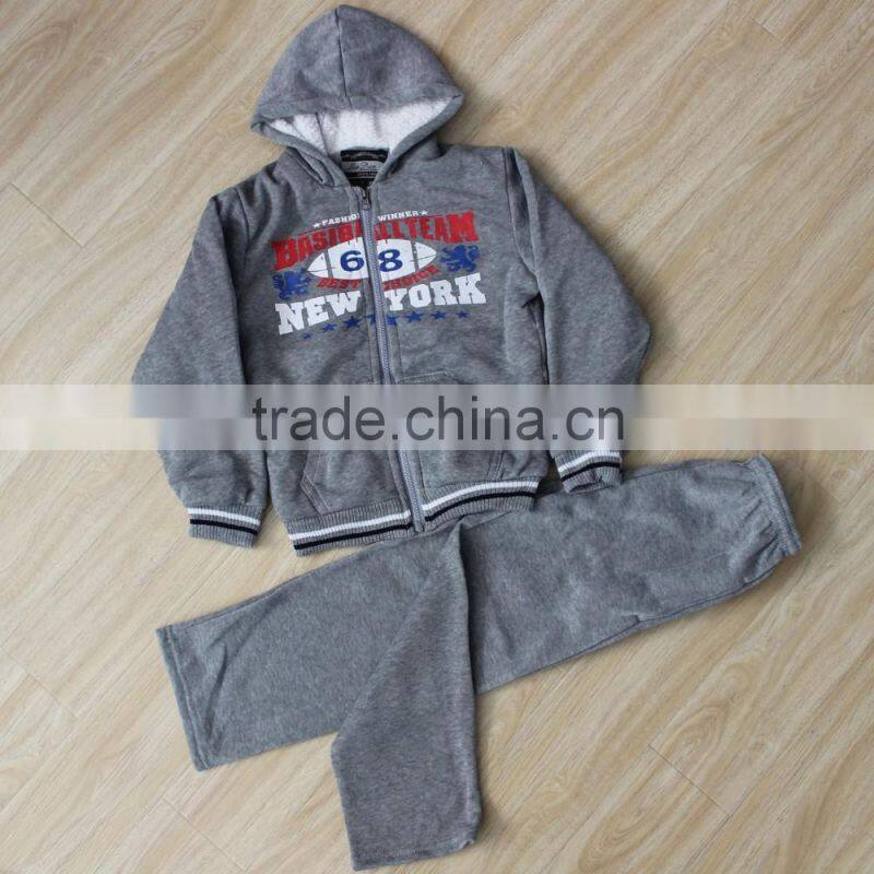2016 Latest Design Sweatshirt Knitted Fleece Set Boy Hoodies
