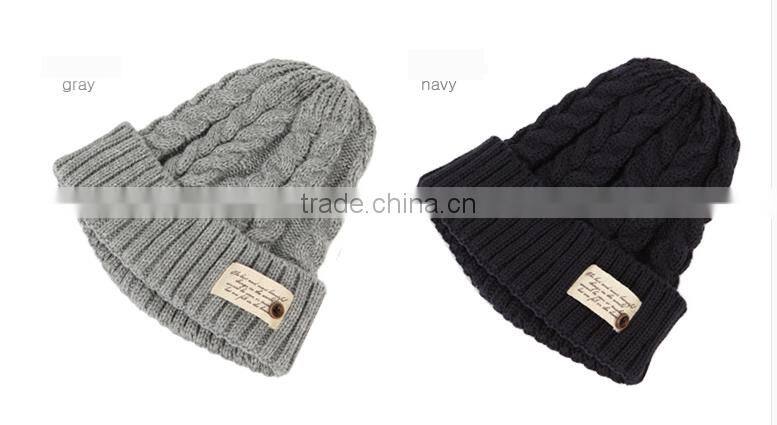Han edition of autumn winter knitting hat with thick warm bonnet hat