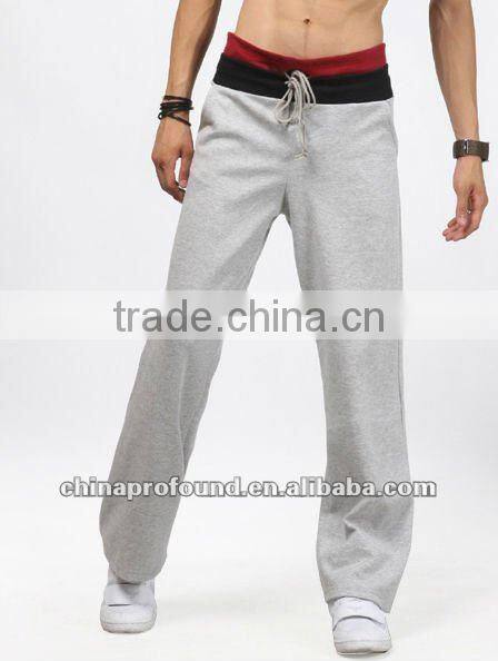 Custom latest design casual sweat pants fabric cotton mens sports track pants