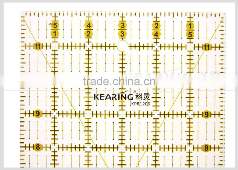 Kearing Easy Cutting Acrylic Patchwork Quilting Rulers 12 '' * 6 '' for Fashion Design#KPR1206
