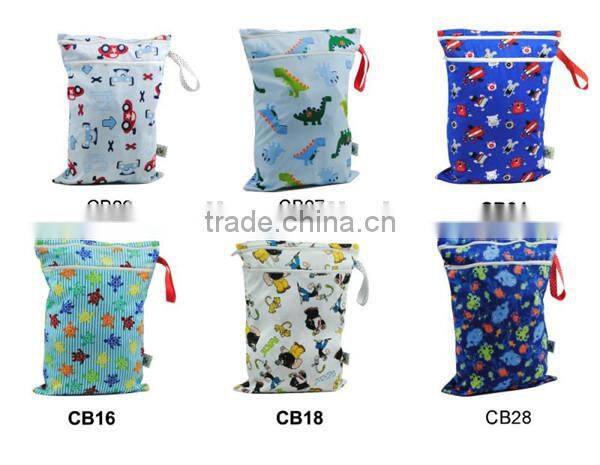 More Plain Or Printed Patterns Reusable and Washable Minky Cloth Diaper Bag