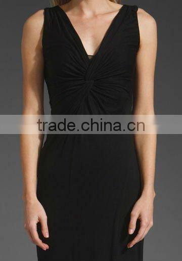 lady wear!12DR092!2012 hot sale black fashion ladies plain maxi dress for summer