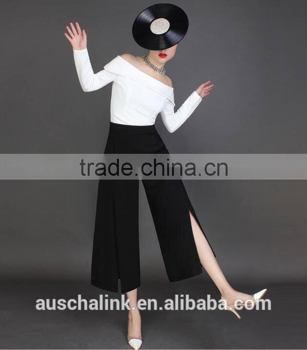 personalized high quality girls casual loose wide leg pants