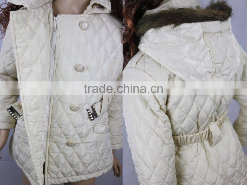 2016 new arrivals winter long sleeve girls sewing embroidering coat