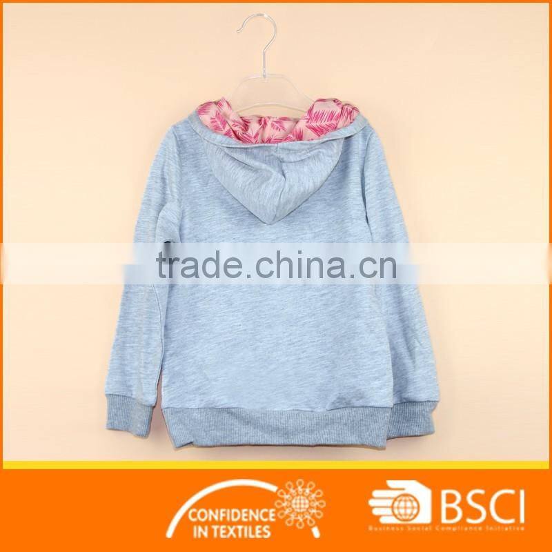 Custom Printed Children Outwear Hoody Top Workmanship With OEKO Certificates