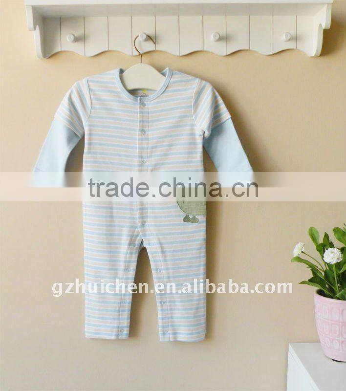 mom and bab 2012 spring baby clothing 100% cotton embroider sleep suits