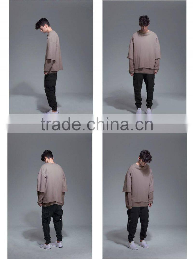Fashion crop sweatshirt hoodies without hood