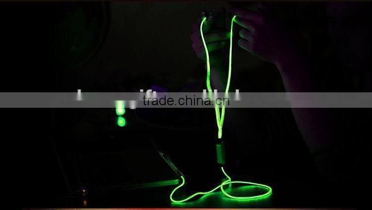 2015 Newest!!! sound music light und active earphone glow with the music Can pick up the phone