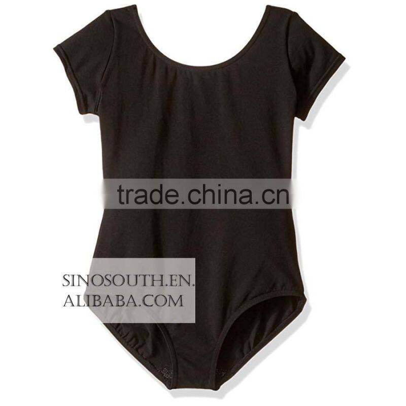 2017 Wholesale Kids Girl's Dance short sleeve toddler leotard gymnastics