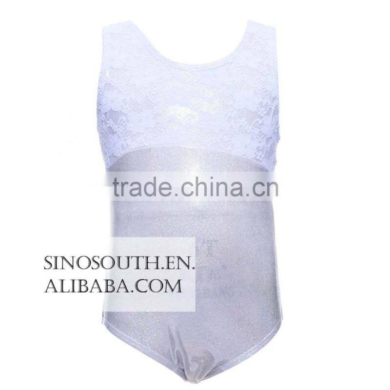 2017 Kids Girl's Sparkle leotard ballet Shiny Lace Leotard